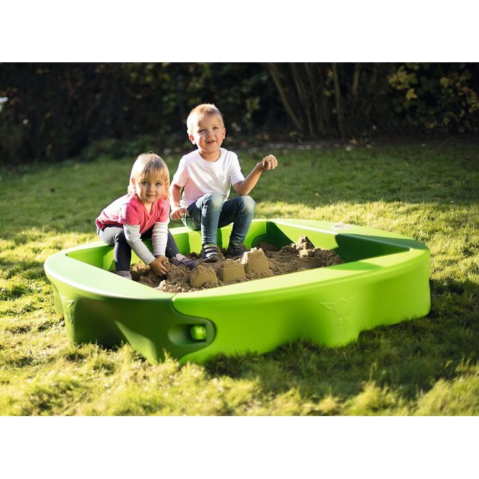 Großer Sandkasten 138 x 138 cm mit Abdeckung - Hellgrün - bis zu 41% Rabatt