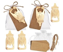 30x Flaschenöffner für Hochzeiten & Babyshower - Gold - bis zu 39% reduziert