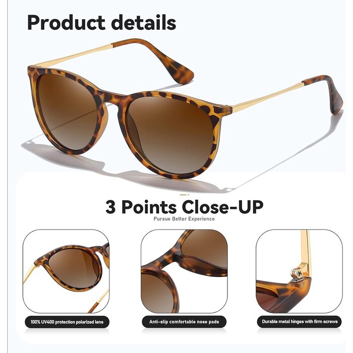 Retro Sonnenbrille Rund mit UV400 - Jetzt bis zu 34% Rabatt sichern!