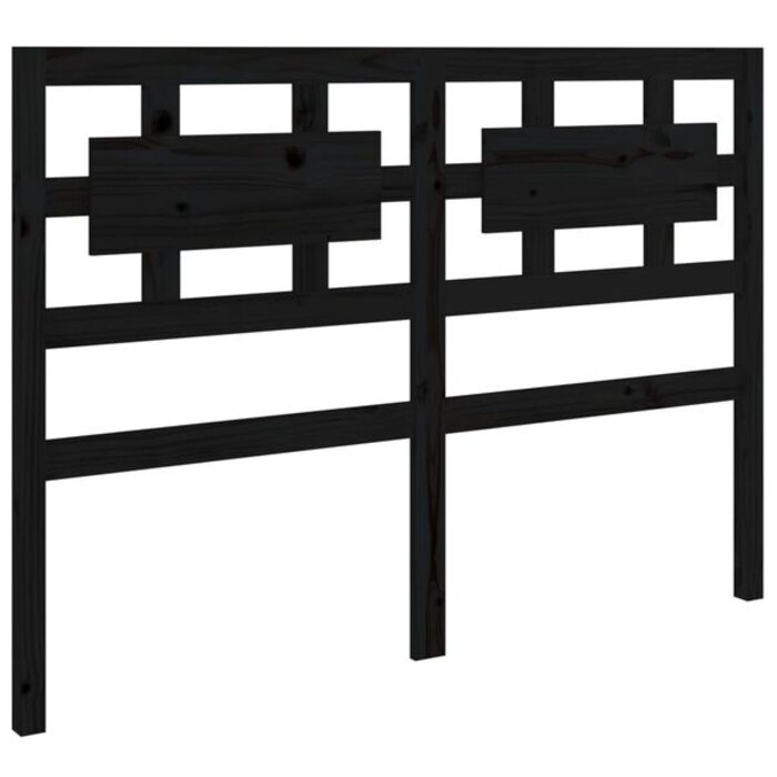Vidaxl Bett-Kopfteil Massives Kiefernholz Schwarz 165,5 cm - bis zu 28% sparen