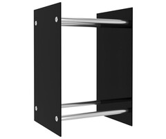 Vidaxl Modernes Kaminholzregal aus Stahl & Glas, 40x35x60 cm - bis zu 39% Rabatt