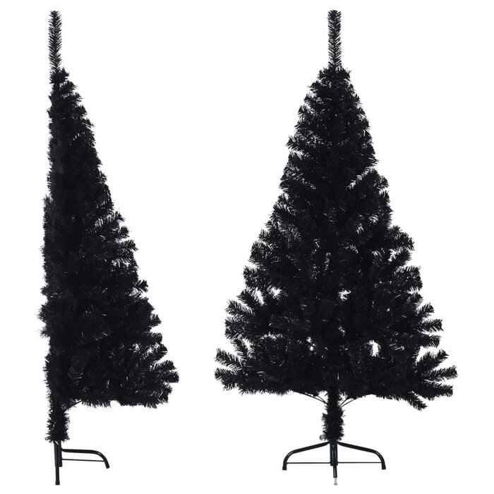 Vidaxl Halb-Weihnachtsbaum 120 cm Schwarz - Platzsparend & bis zu 43% Rabatt