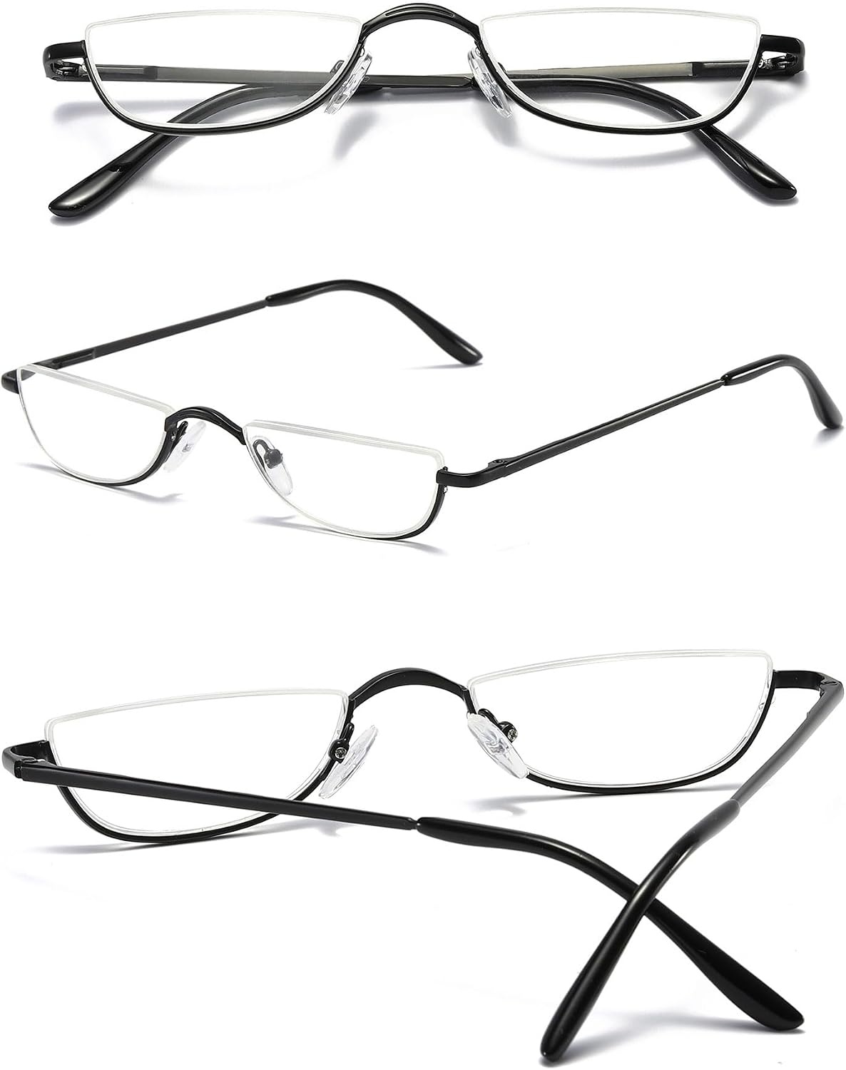 Halbmond Lesebrille Unisex mit Metallrahmen - bis zu 27% sparen