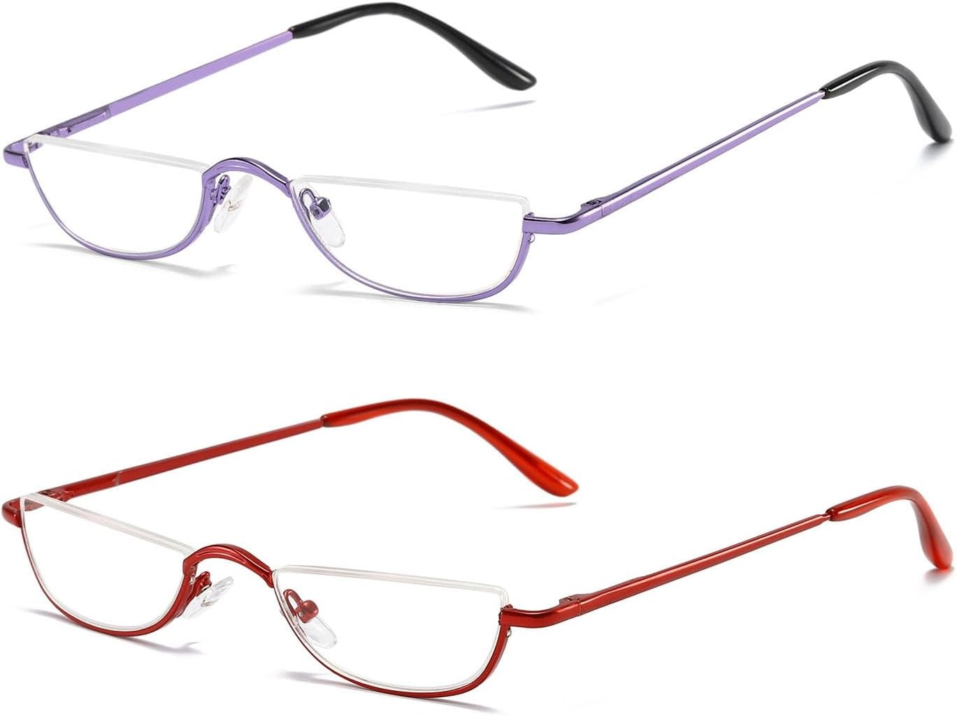 Halbmond Lesebrille Unisex mit Metallrahmen - bis zu 27% sparen