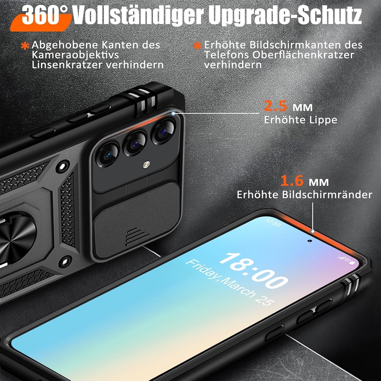 Robuste Handyhülle für Samsung Galaxy S25 mit Kameraschutz - bis zu 26% Rabatt