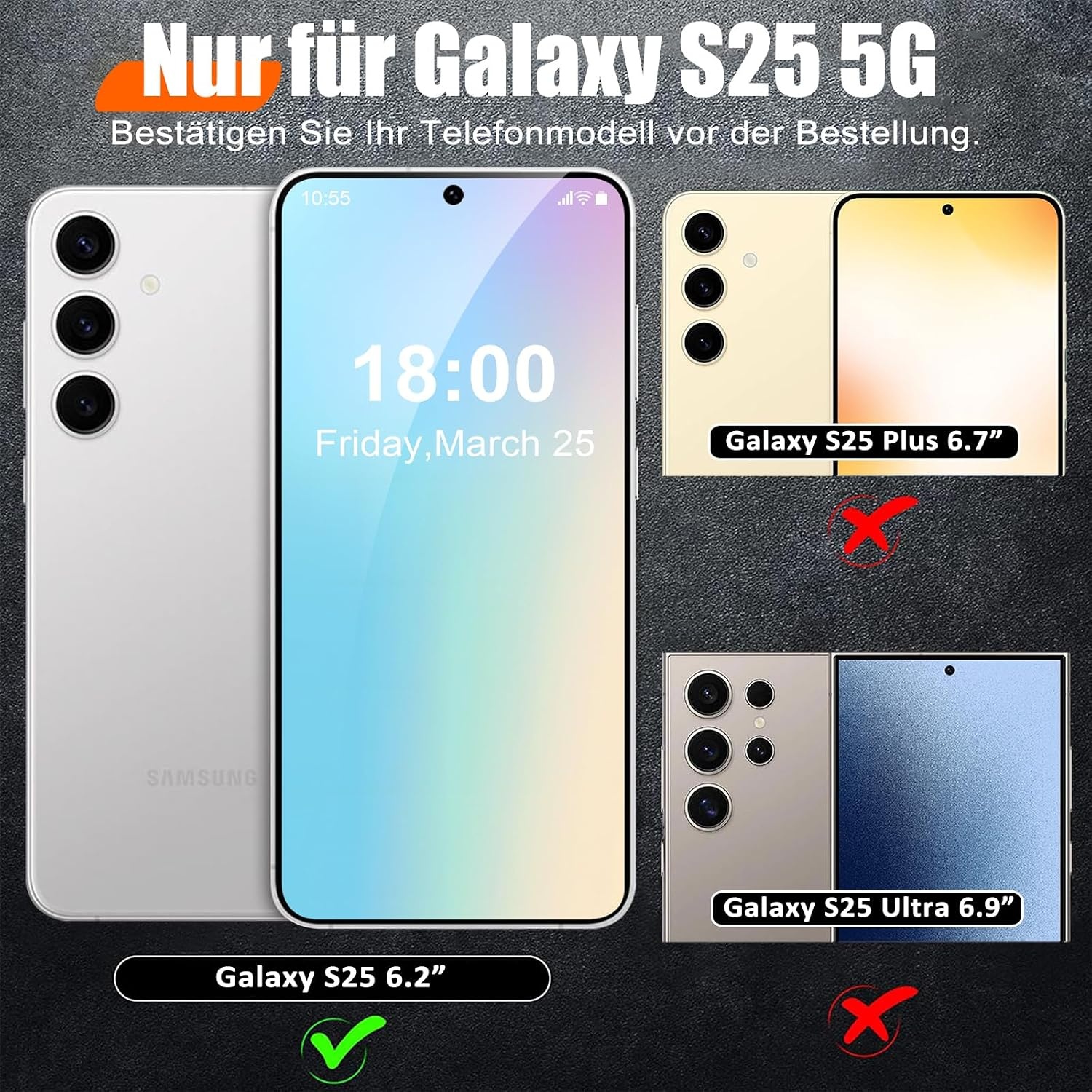 Robuste Handyhülle für Samsung Galaxy S25 mit Kameraschutz - bis zu 26% Rabatt