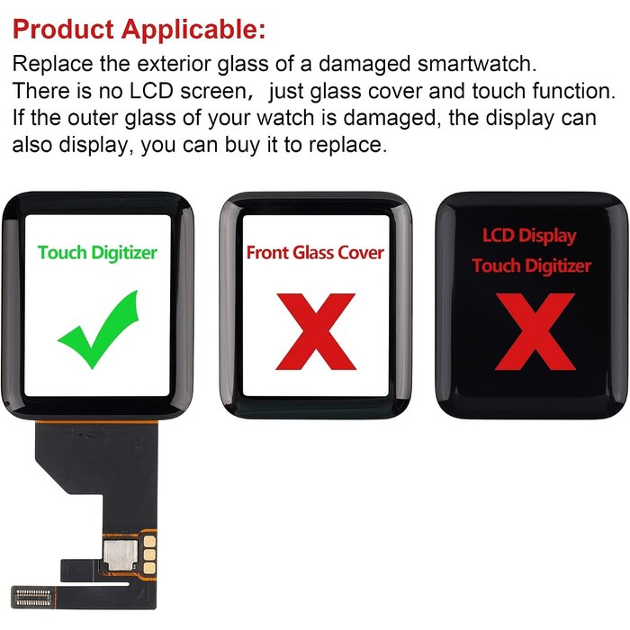 Frontglas Ersatzset für iWatch 6 44mm - Bis zu 26% Rabatt