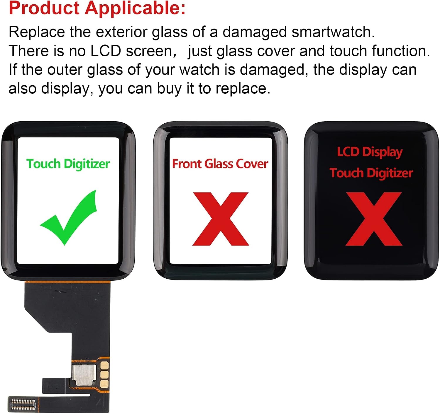Frontglas Ersatzset für iWatch 6 44mm - Bis zu 26% Rabatt