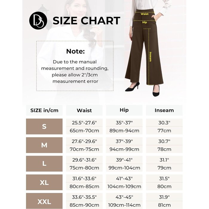 Damen Stoffhose mit weitem Bein & hoher Taille - bis zu 26% Rabatt