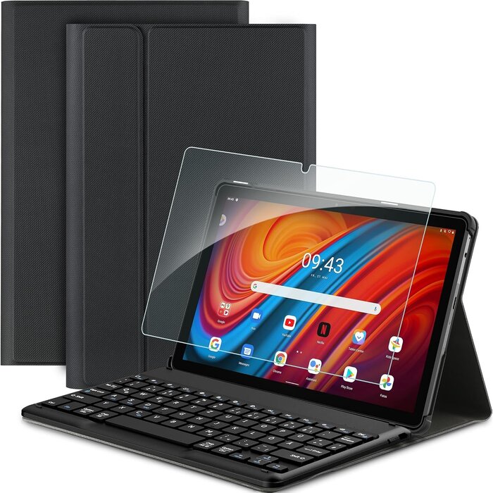 Tastatur-Hülle für Lenovo Tab M10 3. Gen - QWERTZ - Schwarz - bis zu 28% Rabatt