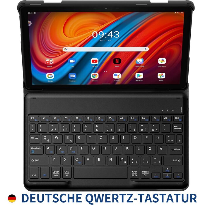 Tastatur-Hülle für Lenovo Tab M10 3. Gen - QWERTZ - Schwarz - bis zu 28% Rabatt