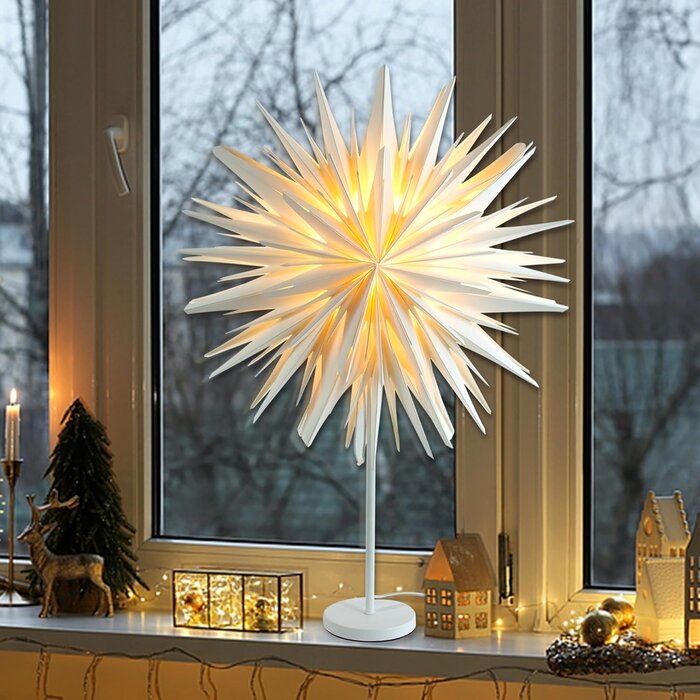 Eanloly Stehender LED-Weihnachtsstern 45 cm, Weiß - bis zu 28% Rabatt im Outlet