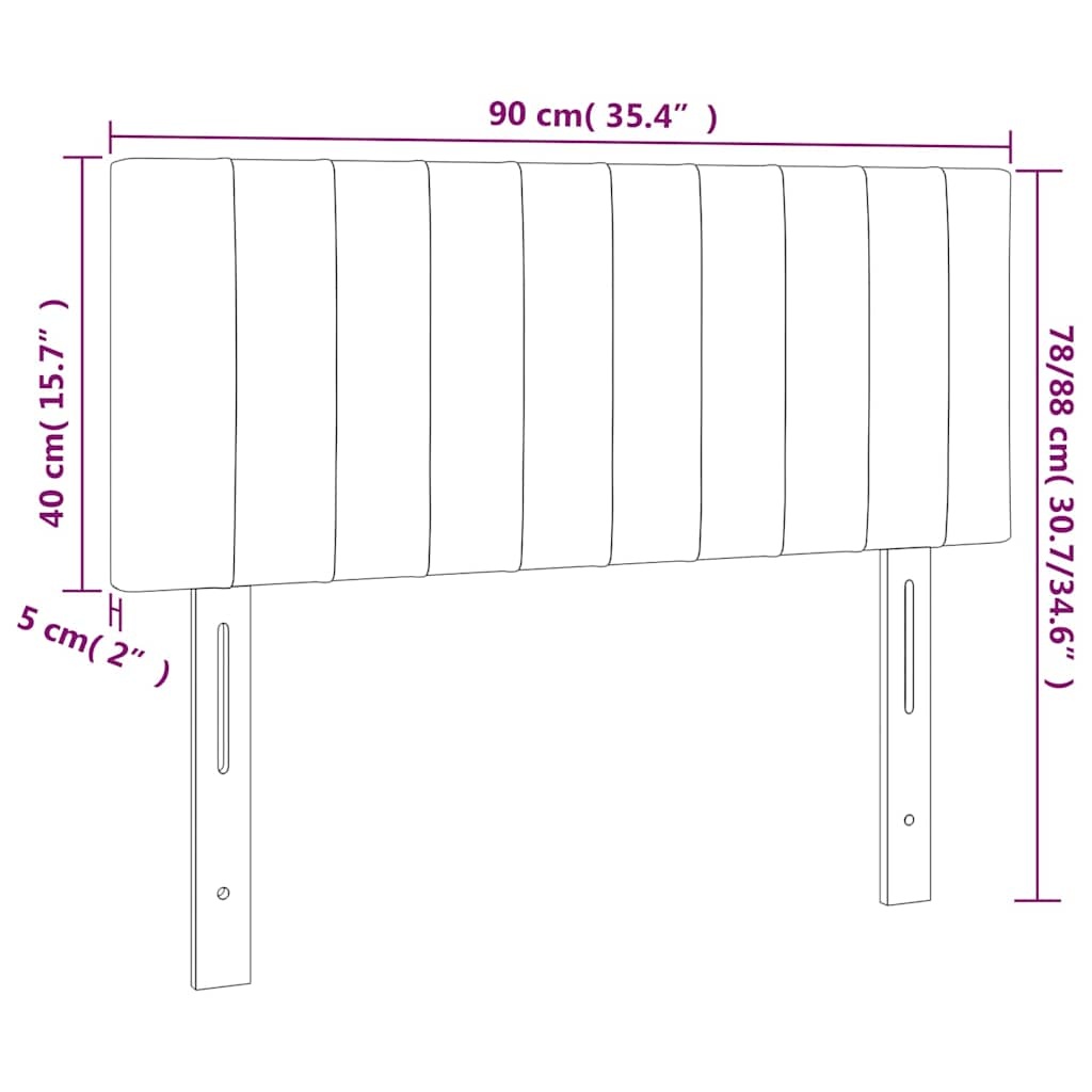 Vidaxl Stilvolles Kopfteil für Bett 90cm, Dunkelbraun - bis zu 27% sparen