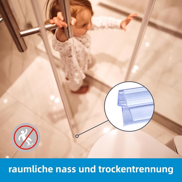 Duschdichtung Z-Profil für 4-6 mm Glas, 2x 80 cm, Transparent - bis zu 27% sparen