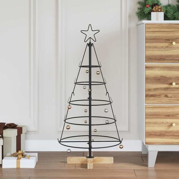 Vidaxl Weihnachtsbaum-Kegel aus Stahl, 90 cm, Schwarz - bis zu 45% Rabatt