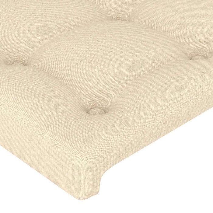 Vidaxl Stoff Bettkopfteil 80x78/88 cm Creme - Jetzt bis zu 48% reduziert