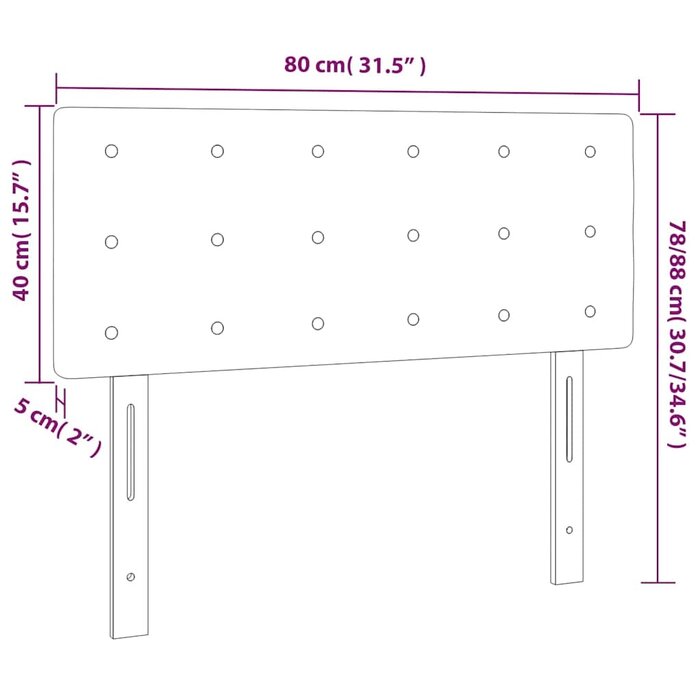 Vidaxl Stoff Bettkopfteil 80x78/88 cm Creme - Jetzt bis zu 48% reduziert