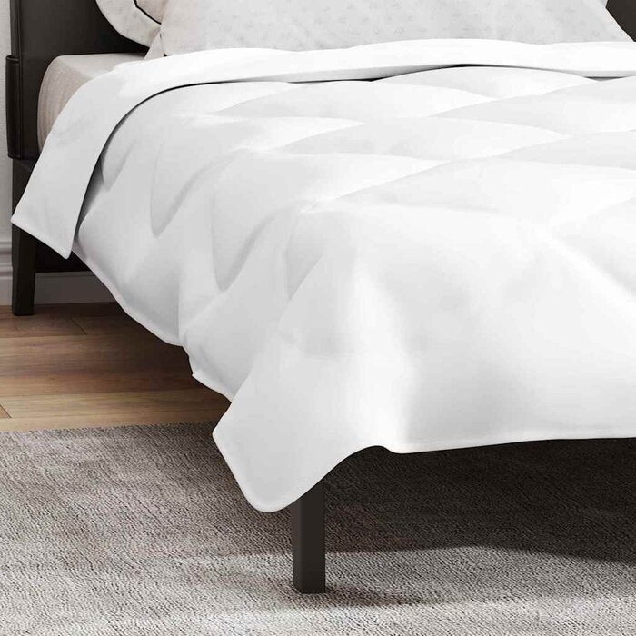 Vidaxl Gemütliche Steppbettdecke 135x200 cm - Weiß - bis zu 45% sparen!
