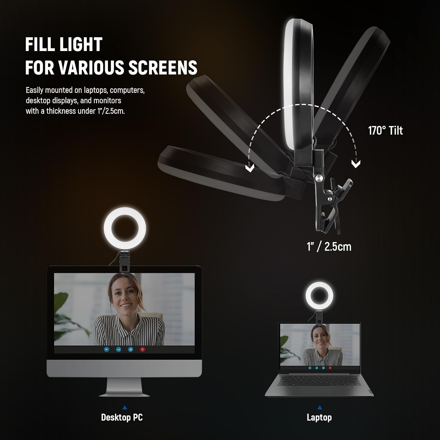 5 Zoll LED-Ringlicht für Videokonferenzen - Bis zu 31% Rabatt