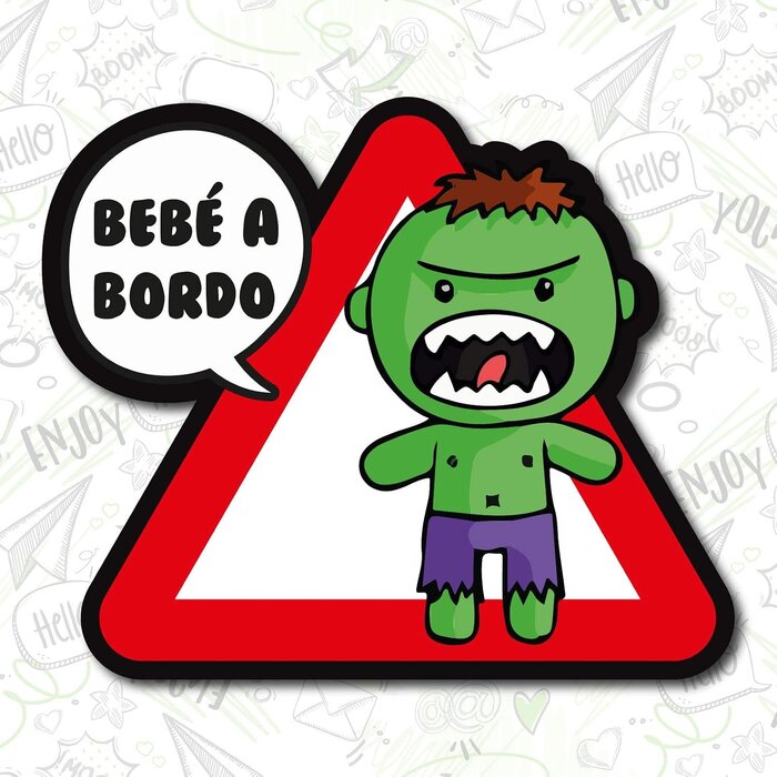 Baby an Bord Autoaufkleber Hulk - bis zu 27% sparen