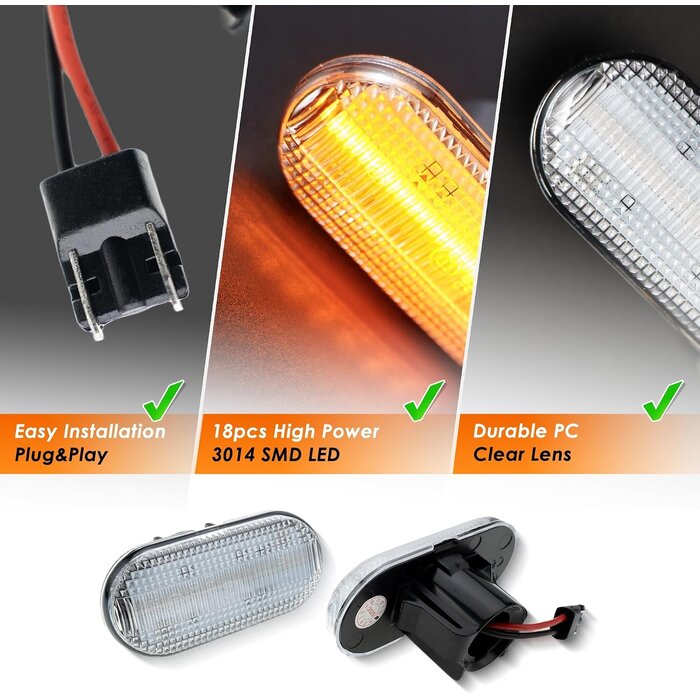 LED Seitenblinker Set - Modernes Klarglas - Sparen Sie bis zu 27% im Outlet