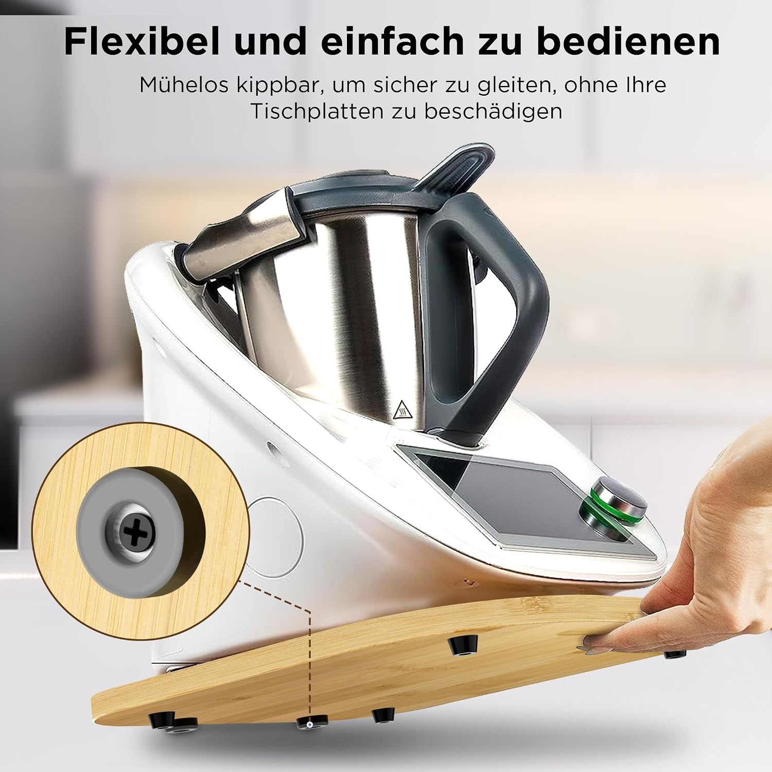 Gleitbrett für Thermomix TM5 & TM6 - Holzoptik - bis zu 26% Rabatt