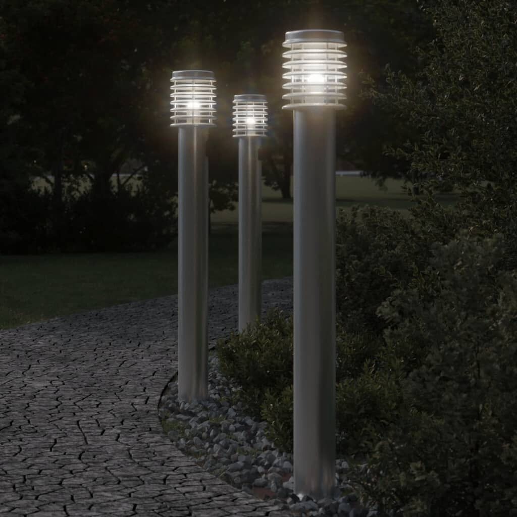 Vidaxl Moderne Außen-Stehleuchte 110 cm, Edelstahl - bis zu 45% Rabatt
