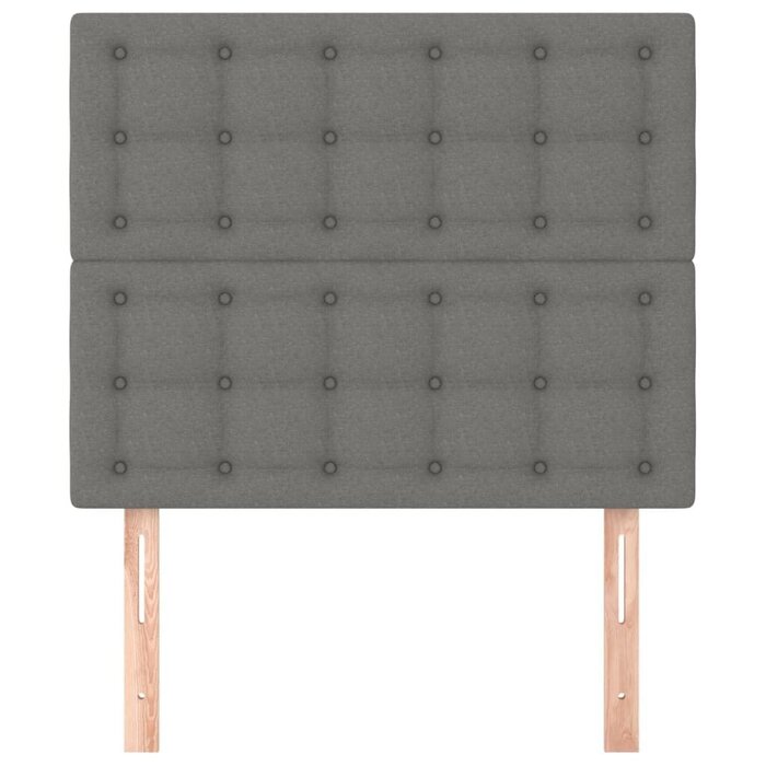 Vidaxl 2er Set Kopfteil für Bett 80x78/88cm Stoff Dunkelgrau - bis zu 30% sparen