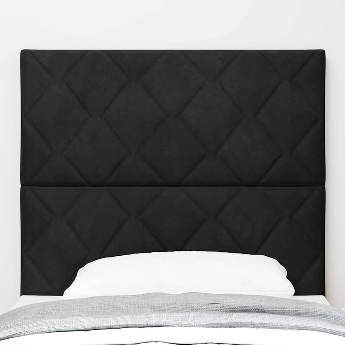Vidaxl Geometrisches Samt-Kopfteil Schwarz, 100 cm - jetzt bis zu 50% Rabatt