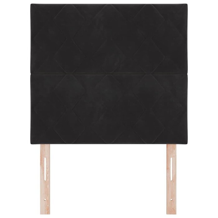 Vidaxl Geometrisches Samt-Kopfteil Schwarz, 100 cm - jetzt bis zu 50% Rabatt