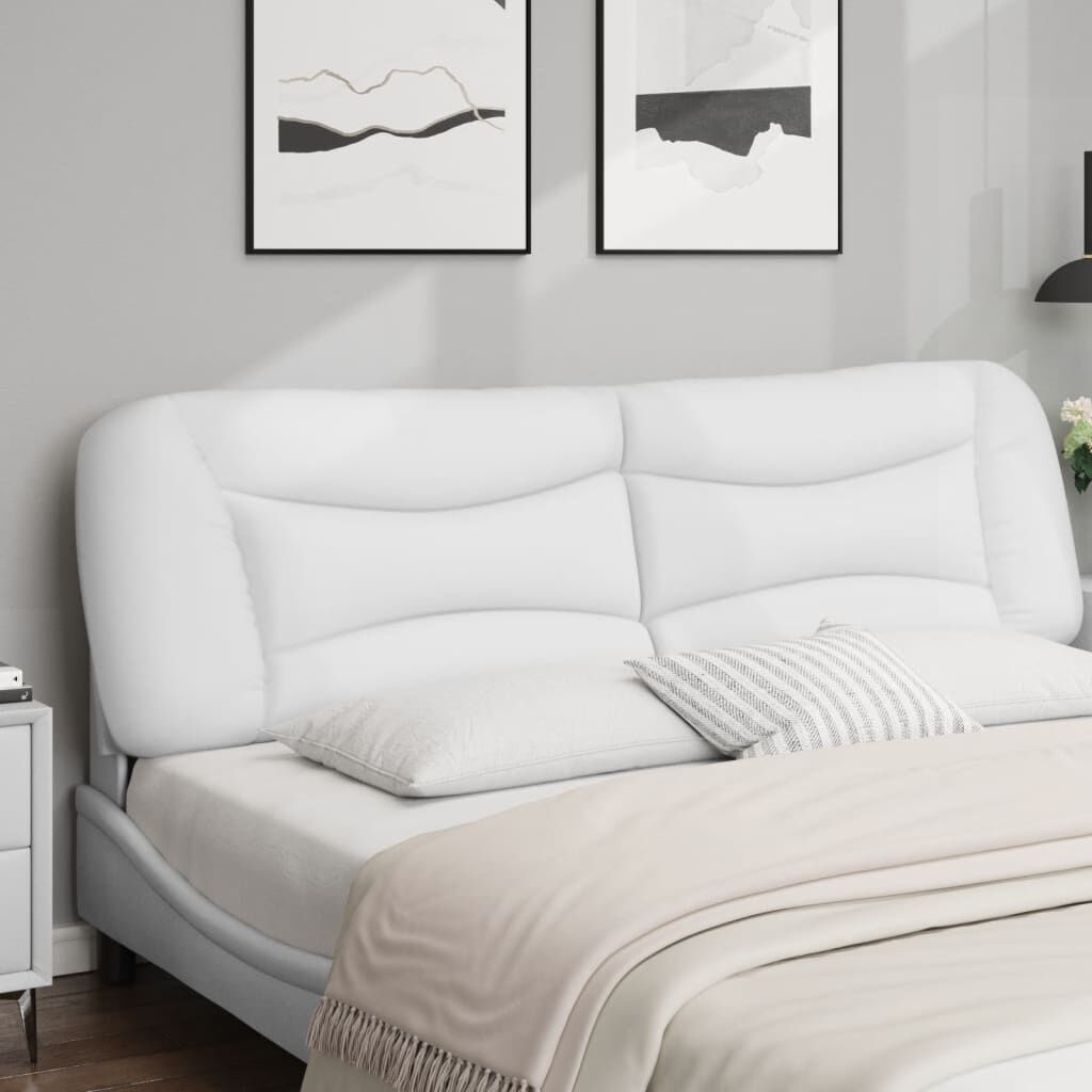 Vidaxl Luxuriöses Kopfkissen für Bett Hvar, 193 cm, Weiß - bis zu 48% günstiger