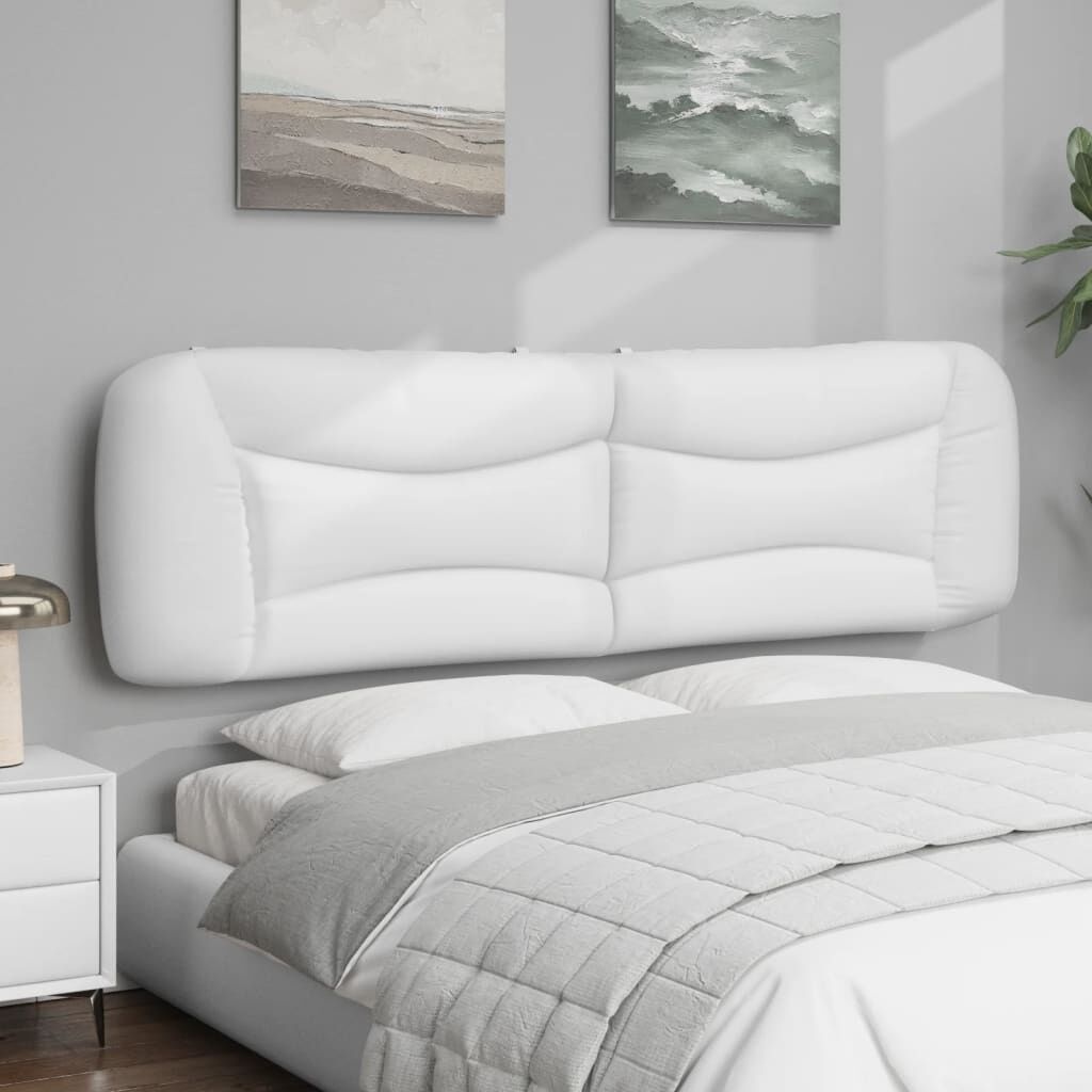 Vidaxl Luxuriöses Kopfkissen für Bett Hvar, 193 cm, Weiß - bis zu 48% günstiger