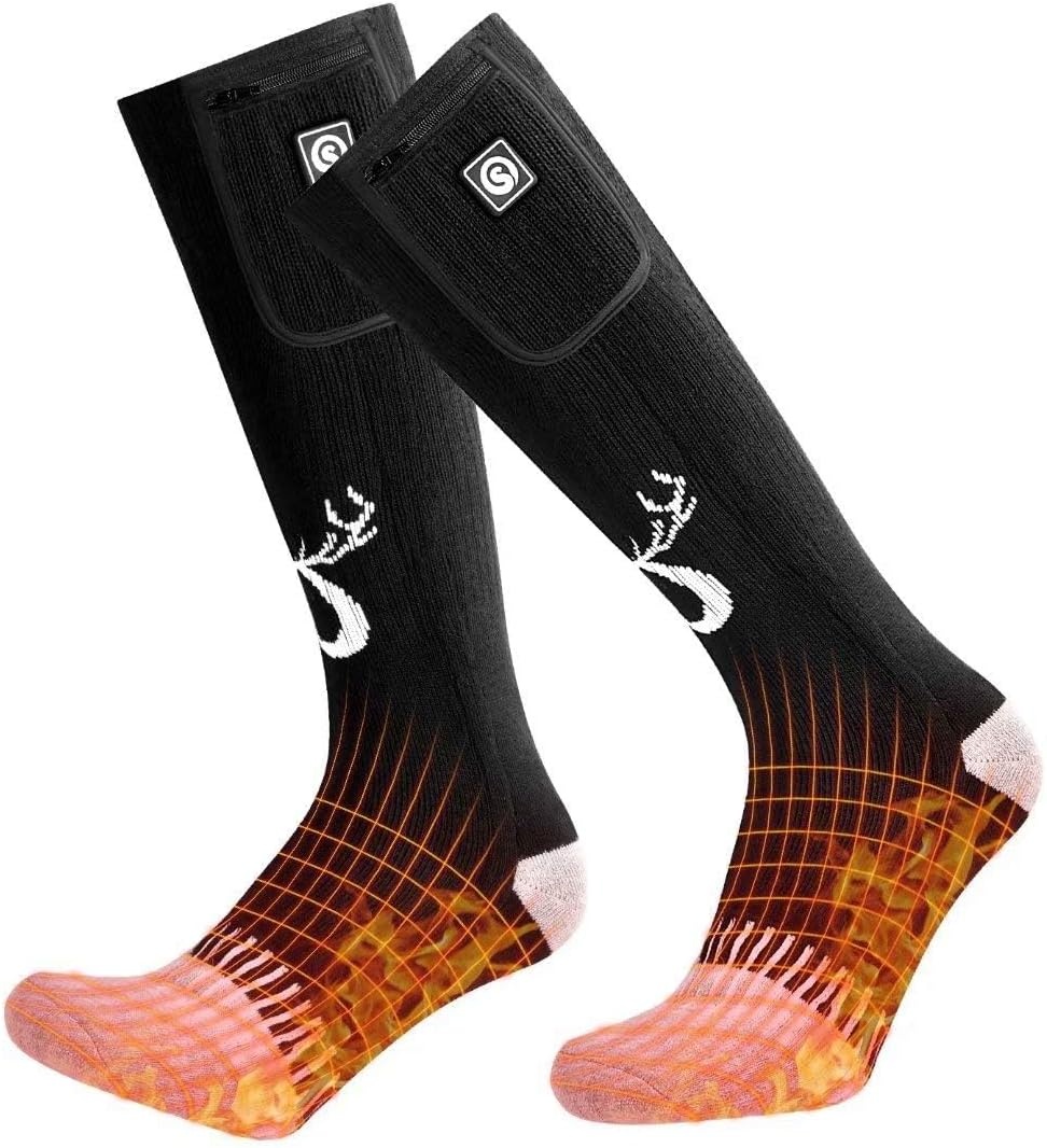 Beheizbare Socken - Elektrisch mit 7,4V Akku - Schwarz - Bis zu 34% Rabatt