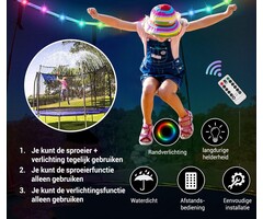 Viking Choice Trampolin-Sprinkler mit LED-Licht - 183 cm - Jetzt bis zu 26% sparen!
