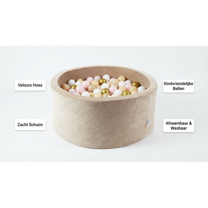 Viking Choice Luxus Bällebad Beige 90x40cm mit 300 Bällen - Bis zu 48% Rabatt