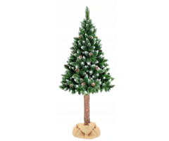 Viking Choice Künstlicher Weihnachtsbaum 220 cm mit Schnee & Echt-Holzstamm - bis zu 30% Rabatt