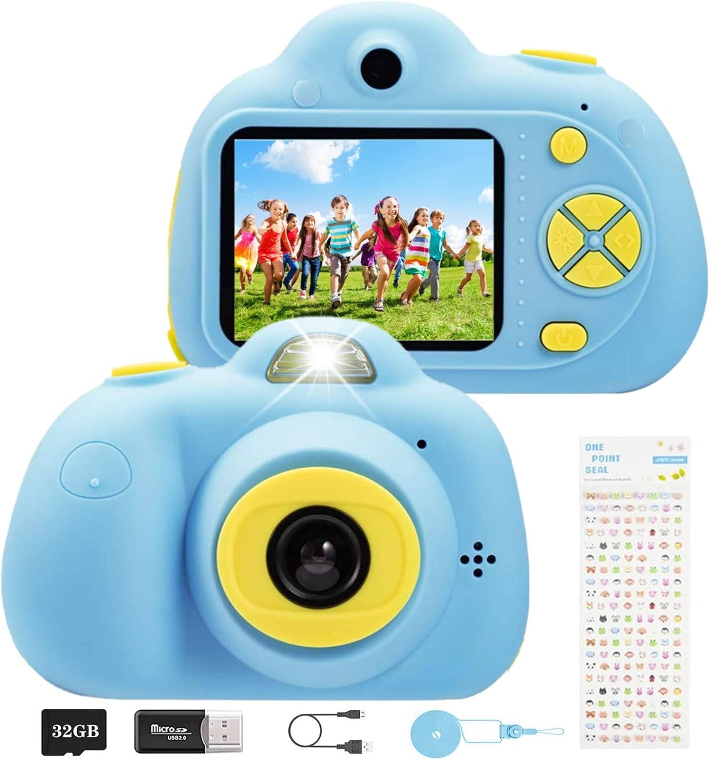 Kinder Digitalkamera Blau - 1080P, inkl. 32GB SD-Karte, bis zu 33% Rabatt