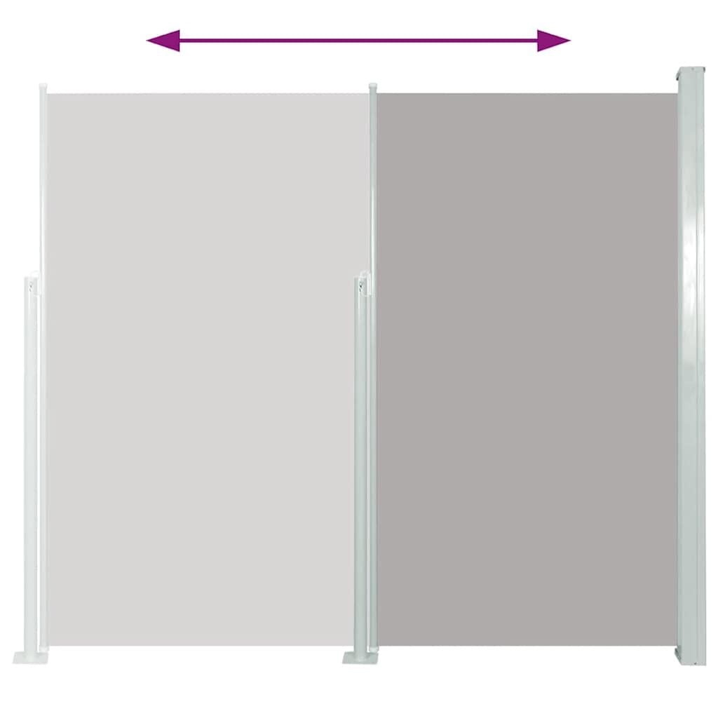 Vidaxl Ausziehbare Seitenmarkise 100x500 cm Grau - jetzt bis zu 40% günstiger
