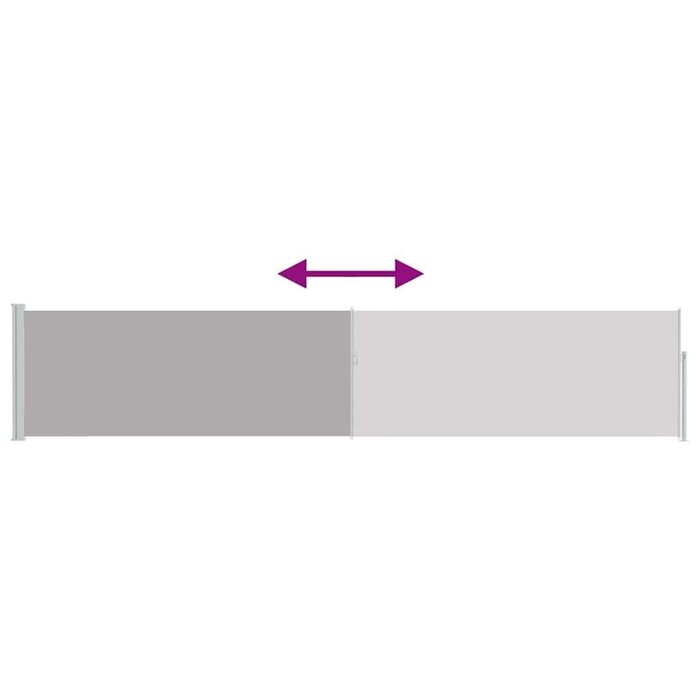 Vidaxl Ausziehbare Seitenmarkise 100x500 cm Grau - jetzt bis zu 40% günstiger