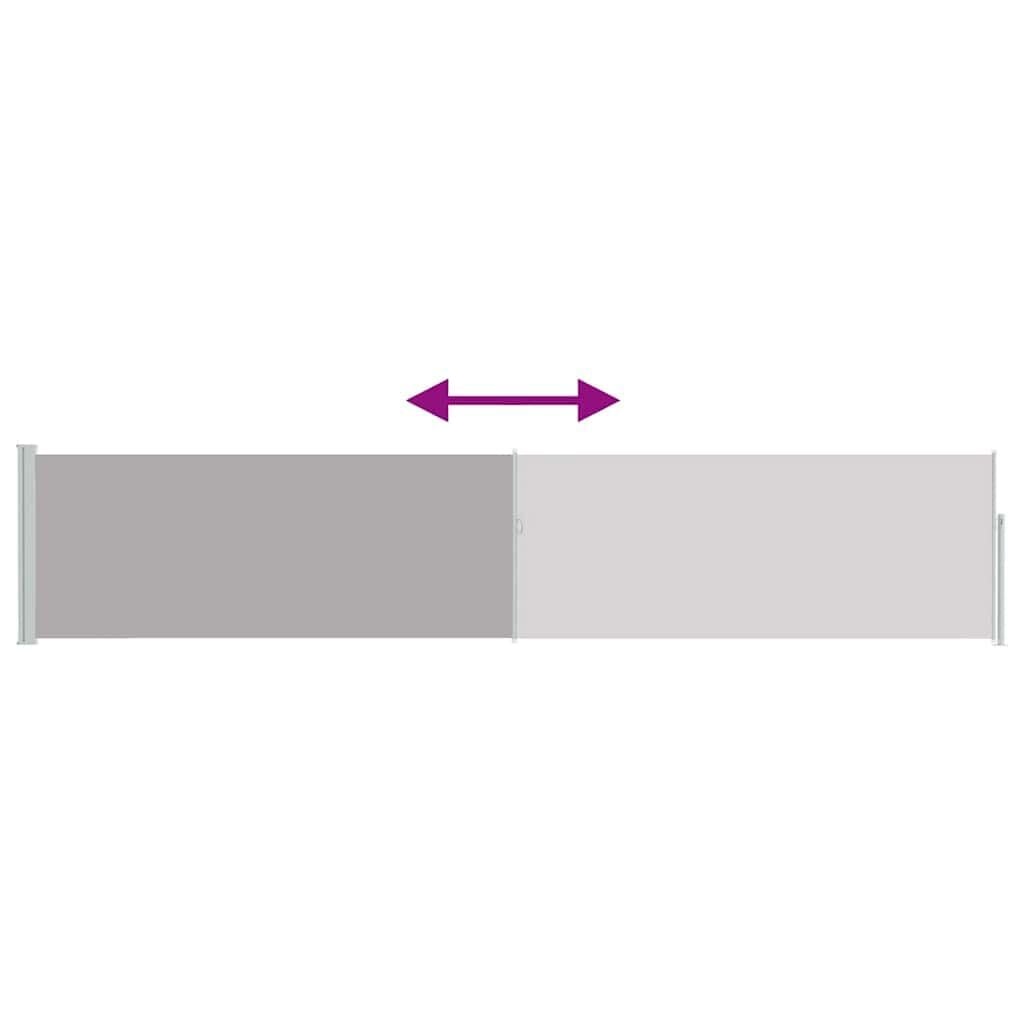 Vidaxl Ausziehbare Seitenmarkise 100x500 cm Grau - jetzt bis zu 40% günstiger