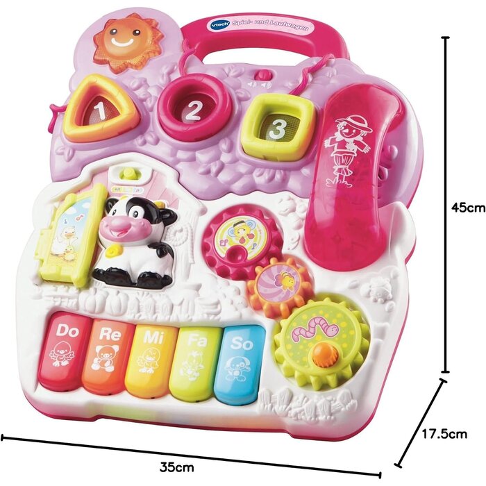 Vtech Interaktiver Lauflernwagen in Rosa - Mit Licht & Musik - Bis zu 39% Rabatt