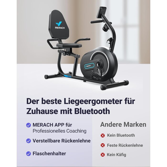 Liegeergometer für Zuhause - Fitnessbike mit App-Anbindung, bis zu 42% sparen