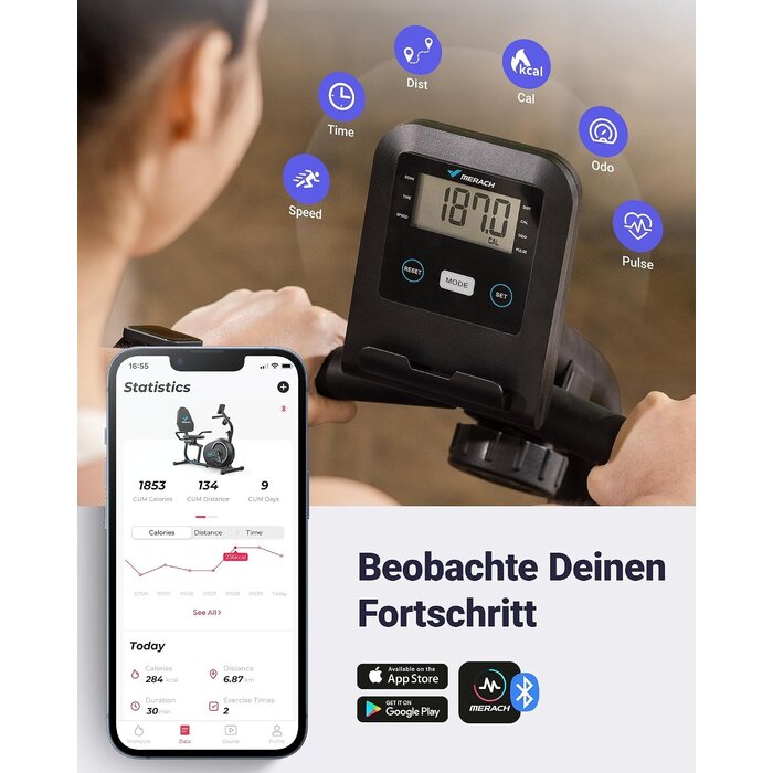Liegeergometer für Zuhause - Fitnessbike mit App-Anbindung, bis zu 42% sparen