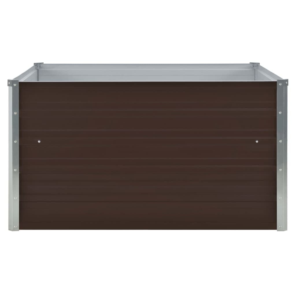 Vidaxl Hochbeet 100x100x45 cm aus verzinktem Stahl, braun - bis zu 39% Rabatt