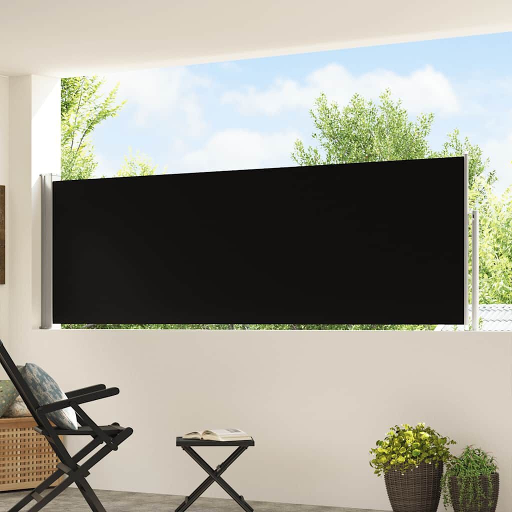 Vidaxl Seitenzugmarkise 100x500 cm Schwarz - Sichtschutz - bis zu 40% günstiger