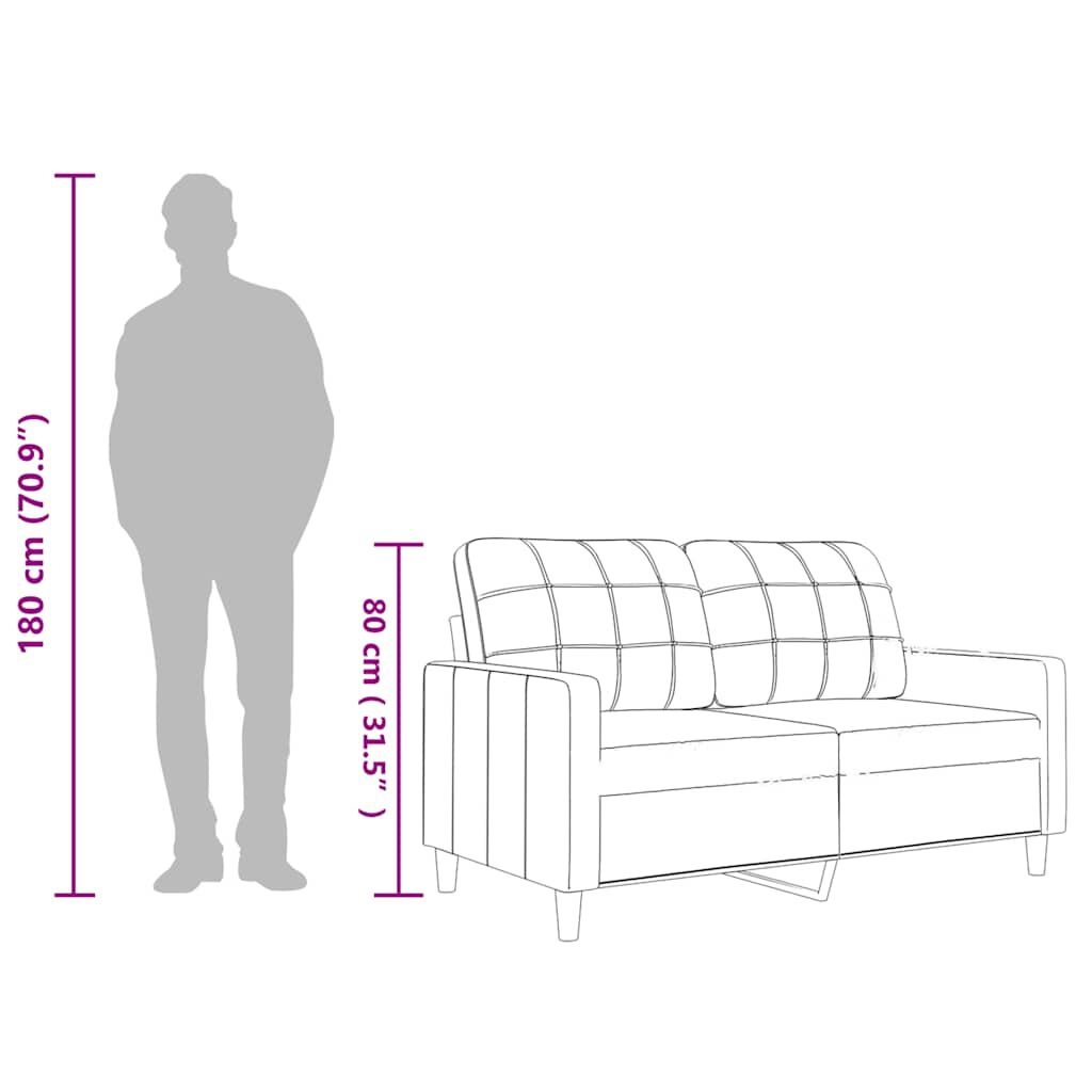Vidaxl Modernes 2-Sitzer Sofa in Grau - 120 cm Breite - jetzt bis zu 41% günstiger