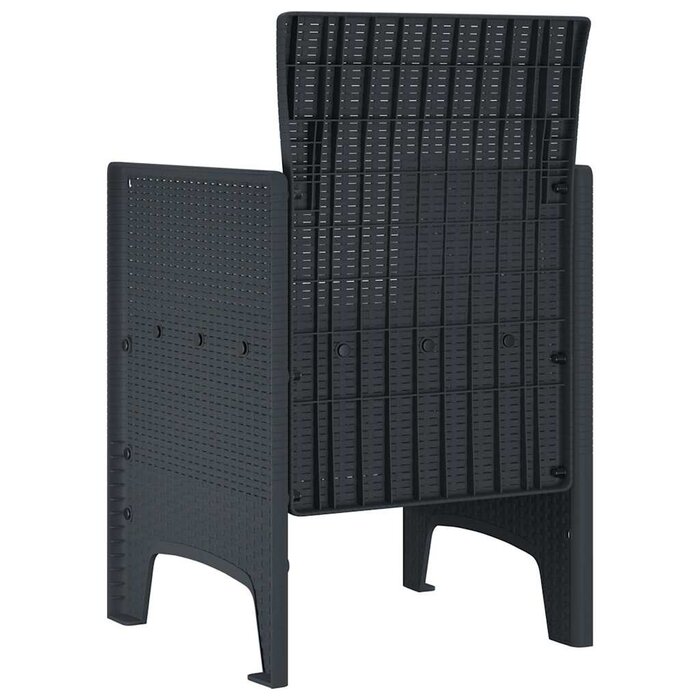 Vidaxl 4er-Set Gartenstühle Rattan-Optik Anthrazit - bis zu 41% Rabatt
