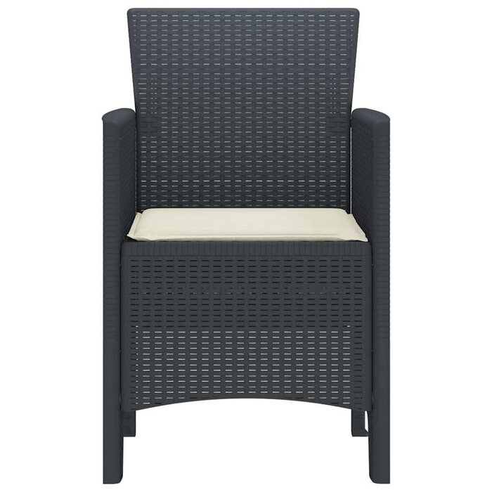 Vidaxl 4er-Set Gartenstühle Rattan-Optik Anthrazit - bis zu 41% Rabatt