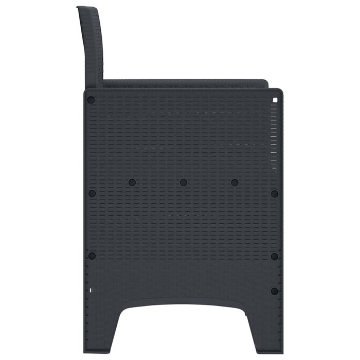 Vidaxl 4er-Set Gartenstühle Rattan-Optik Anthrazit - bis zu 41% Rabatt