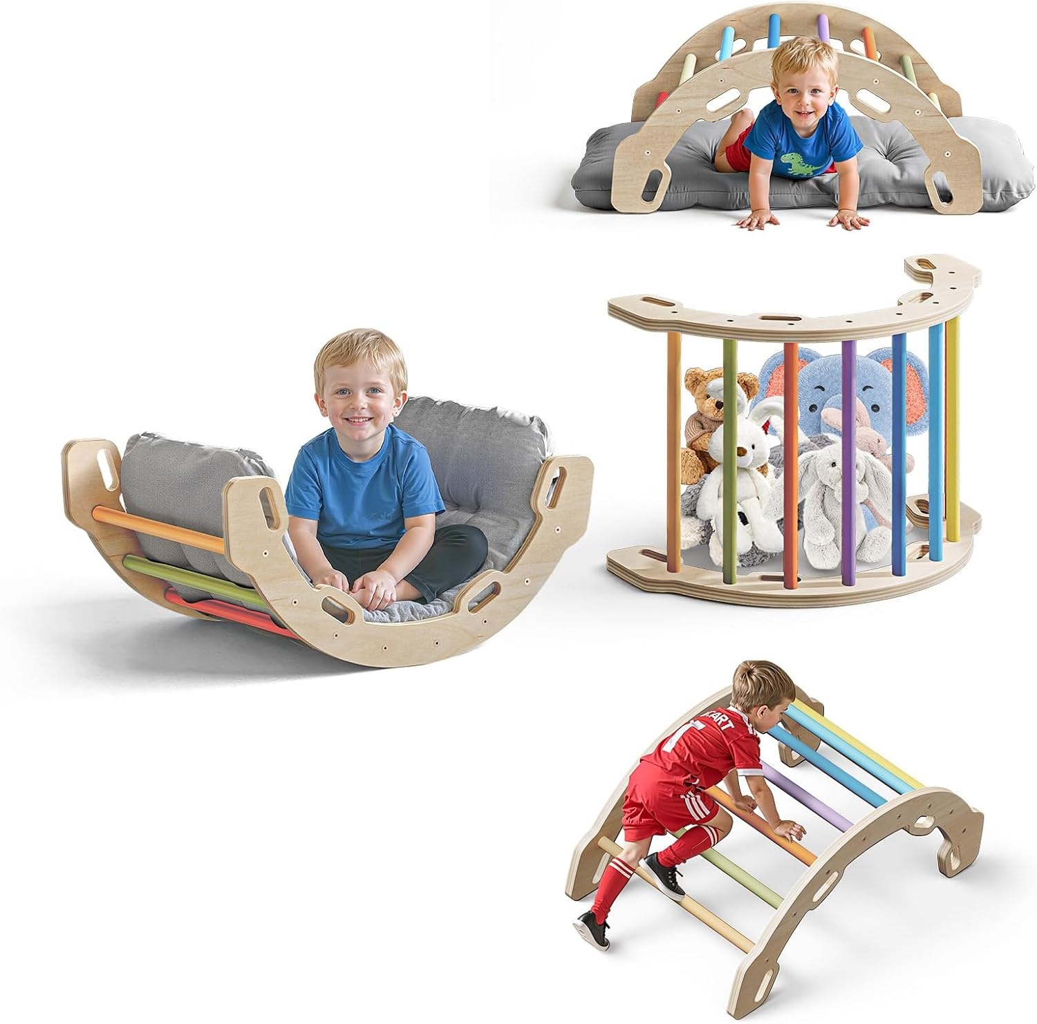 Kletterbogen für Kinder - Regenbogen-Design - bis zu 34% Rabatt